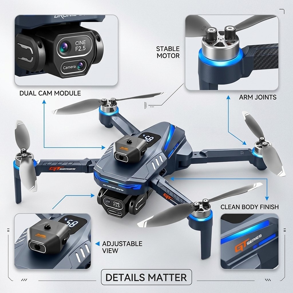 New GT8 Drone Professional 8K  - Drone Mapping ulasan dan harga